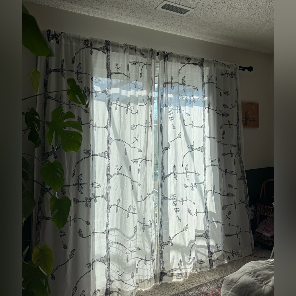 Pair of IKEA Light Filtering Curtains
